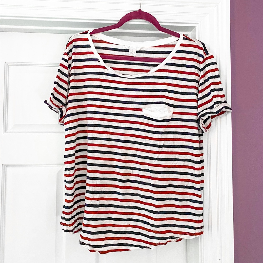 striped pocket top